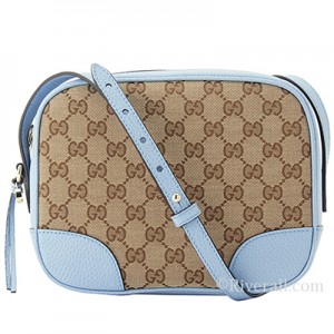 グッチGUCCI 斜めがけショルダーバッグ レディース カーキ/ライトブルー 449413ky9lg8611 