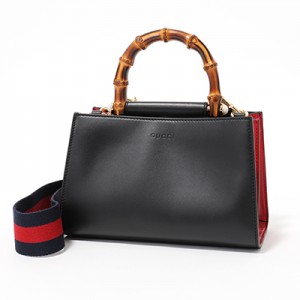 グッチGUCCI   NYMPHAEA ニムフェア バンブーハンドル レザー ハンドバッグ ショルダーバッグ カラー8974/ブラック他 レディース 470271 DVU1G BORSA