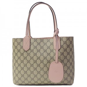 グッチ GUCCI トートバッグ  ベージュ/エボニー/ピンク レディース リバーシブル GGレザー 372613 A9810 8412