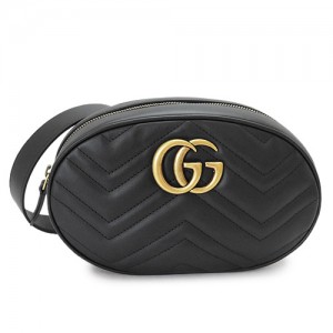 グッチ ベルト バッグ レディース GUCCI GGマーモント キルティング レザー ブラック 黒 491294 DSVRT 1000 