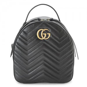 グッチ リュックサック GUCCI バックパック GGマーモント キルティング レザー ブラック 黒 476671 DTDHT 1000