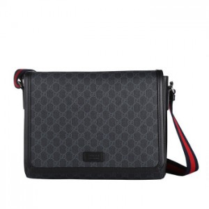 グッチ GUCCI GGスプリーム ショルダーバッグ メッセンジャーバッグ ブラック×グレー [メンズ] 474138 K5RLN 1095 
