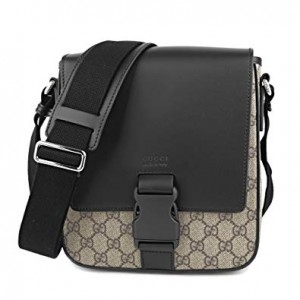 グッチ GUCCI GG柄 GGスプリーム キャンバス スモール メッセンジャー ショルダーバッグ ベージュ×ブラック [メンズ] 473877 K5RLX 9769