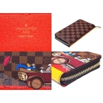ルイ ヴィトン　VUITTON ダミエ　ジッピーウォレット イラストプリント　N61240