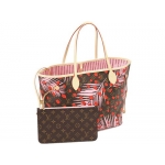 ルイヴィトンバッグ　LOUIS VUITTON　トートバッグ　ポーチ付き　モノグラム　ジャングル・ドット　ネヴァーフルMM　シュガーピンクポピー　M41979