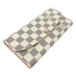 ルイヴィトン 長財布 LOUIS VUITTON ポルトフォイユ エミリー ダミエ アズール ローズ バレリーヌ N41625