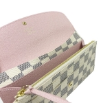 ルイヴィトン 長財布 LOUIS VUITTON ポルトフォイユ エミリー ダミエ アズール ローズ バレリーヌ N41625