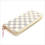 ルイ ヴィトンLOUIS　VUITTON　ダミエアズール　ラウンドファスナー長財布　ポルトフォイユ　クレマンス　ローズ・バレリーヌ　N61264