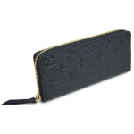 イヴィトン LOUIS VUITTON　モノグラム・アンプラント　ラウンドジップ長財布　ポルトフォイユ・クレマンス　ノワール　M60171