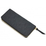 イヴィトン LOUIS VUITTON　モノグラム・アンプラント　ラウンドジップ長財布　ポルトフォイユ・クレマンス　ノワール　M60171
