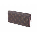 ルイヴィトン LOUIS VUITTON  長財布 レディース ポルトフォイユ・エミリー モノグラム ローズ・バレリーヌ M61289