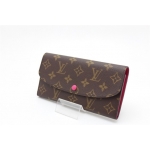 ルイヴィトン LOUIS VUITTON  長財布 レディース ポルトフォイユ・エミリー モノグラム・キャンバス ホットピンク M41943