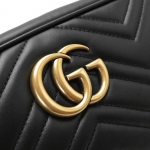 グッチ ショルダーバッグ GUCCI  クラッチバッグ/ポシェット GG MARMONT/GGマーモント キルティング レザー ブラック 447632 DRW1T 1000​
