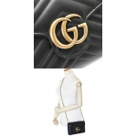 グッチ ショルダーバッグ  GUCCIクラッチバッグ/ポシェットGG MARMONT/GGマーモント キルティング レザー ブラック 474575 DRW1T 1000​