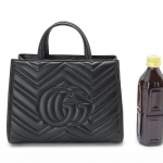 グッチ ハンドバッグ  GUCCI 2WAYショルダーバッグ GGマーモント レザー ブラック 448054 DTD1T 1000