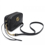 グッチ ショルダーバッグ  GUCCI ポシェット GG MARMONT/GGマーモント キルティング レザー ブラック 448065 DTD1D 1000