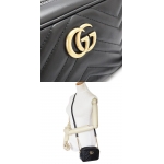 グッチ ショルダーバッグ  GUCCI ポシェット GG MARMONT/GGマーモント キルティング レザー ブラック 448065 DTD1D 1000