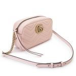 グッチ ショルダーバッグ  GUCCI ななめがけバッグ/ポシェット GG MARMONT キルティング レザー ライトピンク447632 DTD1T 5909