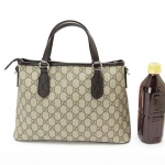 グッチ トートバッグ  GUCCI ショルダーバッグ GGスプリーム PVC キャンバス レザー ベージュ×ダークブラウン 429019 KGDHN 9643