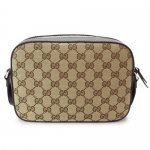 グッチ ショルダーバッグ GUCCI ななめがけバッグ ウールシグネチャーウェブ×ゴールドビー GGキャンバス ベージュ×ダークブラウン 412008 KQWYG 8869