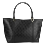 グッチ トートバッグ GUCCI  マイクロ グッチシマ レディース BLACK ブラック 黒 GG 型押し 449647 BMJ1G 1000