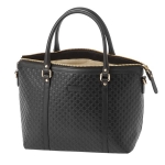 グッチ ハンドバッグ GUCCI  マイクロ グッチ シマ  レディース BLACK 黒 ブラック 2WAY ショルダーバッグ GG 型押し 449656 BMJ1G 1000​