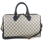 グッチ ハンドバッグ GUCCI  バッグ GGスプリーム トップハンドル レディース  ベージュ/ブルー 青 GGパターン バイカラー エレガント 409527 KHNKG 4075​