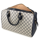 グッチ ハンドバッグ GUCCI  バッグ GGスプリーム トップハンドル レディース  ベージュ/ブルー 青 GGパターン バイカラー エレガント 409527 KHNKG 4075​