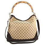 グッチ ハンドバッグ GUCCI バッグ ダイアナ GGキャンバス バンブーハンドルトート レディース (エボニー) ベージュ/ダークブラウン バンブー 竹 モノグラム 2WAY フェミニン エレガント 282315 FWCGG 96
