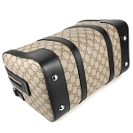 グッチハンドバッグ GUCCI  バッグ GGスプリーム トップハンドル ユニセックス  ベージュ/ブラック 黒 GGパターン バイカラー メンズ エレガント 406379 KHN7X 9772​