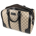 グッチハンドバッグ GUCCI  バッグ GGスプリーム トップハンドル ユニセックス  ベージュ/ブラック 黒 GGパターン バイカラー メンズ エレガント 406379 KHN7X 9772​