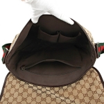 グッチ ショルダーバッグ GUCCI  バッグ GGキャンバス ユニセックス ベージュ/ダークブラウン GGパターン ロゴ ウェビング メンズ エレガント 233052 F4F5R 9791​