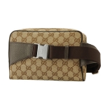 グッチ ウエストバッグ・ボディバッグ GUCCI GGキャンバス GG CANVAS ユニセックス ベージュ/ダークブラウン ヒップバッグ クロスボディ GG柄 メンズ カジュアル スマート 449174 KY9KN 9886​