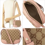 グッチGUCCI 斜めがけショルダーバッグ レディース カーキ/ピンク 449413ky9lg8609 