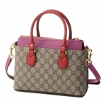 グッチ GUCCI 2WAYバッグ  ベージュ×ハイビスカスレッド×ピンク 453177 KLQIG 9784