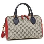 グッチ ハンドバッグ レディース GUCCI  ベージュ レッド ネイビー  409529 KLQIG 4096