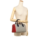 グッチ ハンドバッグ レディース GUCCI  ベージュ レッド ネイビー  409529 KLQIG 4096