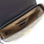 グッチ ショルダーバッグ  GUCCI クラッチバッグ/ポシェット GGスプリーム キャンバス レザー　パドロック　 ベージュ×ブラック×ブラウン 453189 K6RCG 8982​