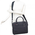 グッチ バッグ　GUCCI　2WAY　ブリーフケース　ビジネス　ストラップ付き　GGネオプレン　ブラック　ウェビング　レッドｘグリーン　アウトレット 328937-1060​