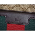 グッチ バッグ　GUCCI　メンズ　ブリーフケース　ストラップ付き　ウェビング　レッドxグリーン　GGキャンバスベージュxダークブラウン 紙袋付き　246408-9791　