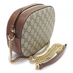 グッチ ショルダーバッグ GUCCI ミニ チェーンバッグ/ポシェット GGスプリーム キャンバス ベージュ×ブラウン  409535 KLQHG 8526