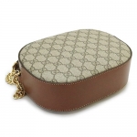 グッチ ショルダーバッグ GUCCI ミニ チェーンバッグ/ポシェット GGスプリーム キャンバス ベージュ×ブラウン  409535 KLQHG 8526
