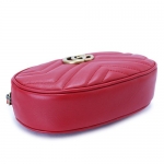 グッチ ベルト バッグ レディース GUCCI GGマーモント キルティングレザー ハイビスカスレッド 赤 476434 DSVRT 6433 