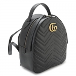 グッチ リュックサック GUCCI バックパック GGマーモント キルティング レザー ブラック 黒 476671 DTDHT 1000