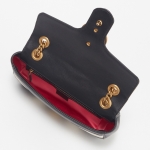 グッチ  GUCCI バッグ ショルダーバッグ 【GGマーモント】 ブラック×ホワイト系 443497 DRWST​