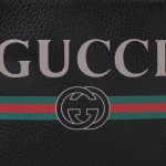グッチ GUCCI グッチプリント レザー ショルダーバッグ ブラック [メンズ] 523591 0QRAT 8163 