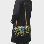 グッチ GUCCI ゴースト GHOST キルティングレザー ショルダーバッグ ブラック 443497 DSSET 8438
