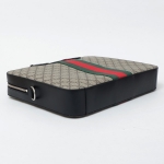 グッチ GUCCI GGスプリーム キャンバス ブリーフケース 2WAY ビジネスバッグ ブリーフケース ベージュ×エボニー [メンズ] 387102 KHNGN 9692