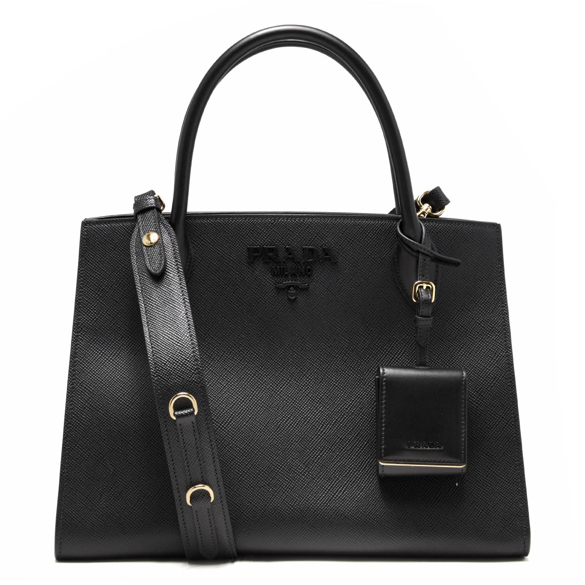 プラダ PRADA ハンドバッグ/ショルダーバッグ サフィアーノ キュイール SAFFIANO CUIR C モノクーロム ブラック  レディース 1BA155 2ERX F0002