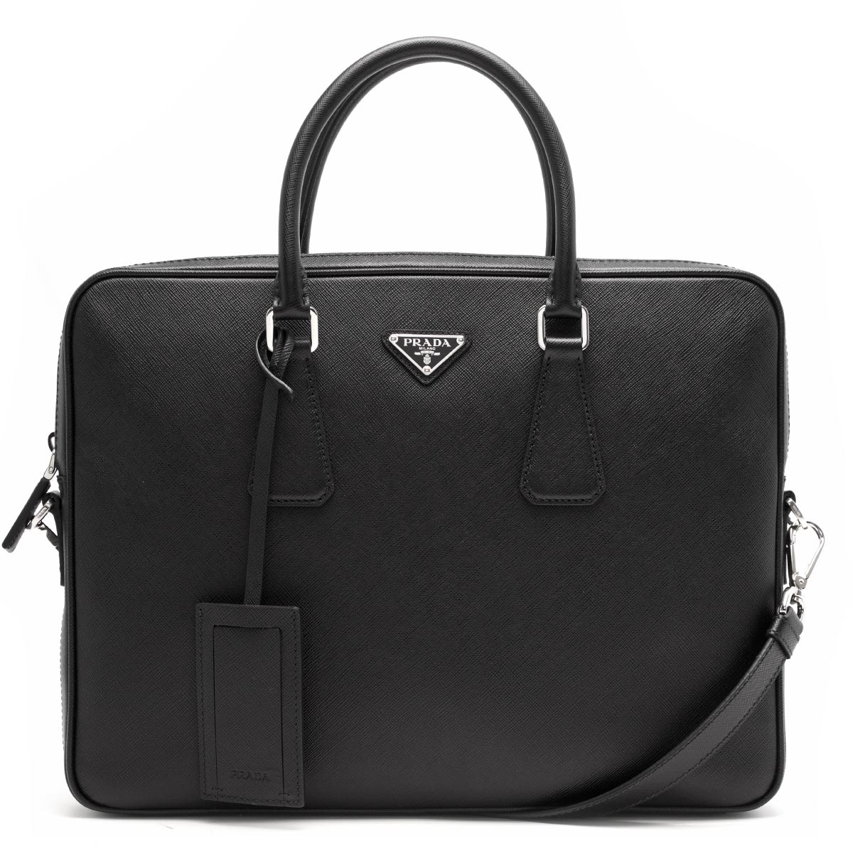 プラダ PRADA ビジネスバッグ/ショルダーバッグ SAFFIANO ブラック  メンズ 2VE368 9Z2 F0002​